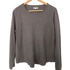 Croft & Barrow Taupe Long Sleeve Sweater Size Large